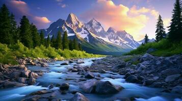 AI generated Nature Landscapes background photo