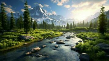 AI generated Nature Landscapes background photo