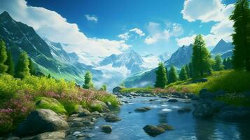 AI generated Nature Landscapes background photo