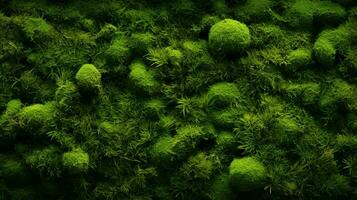 AI generated Moss Textures background photo