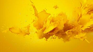 AI generated Mustard color splash background photo