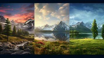 AI generated Nature Landscapes background photo