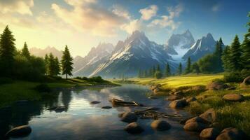 AI generated Nature Landscapes background photo