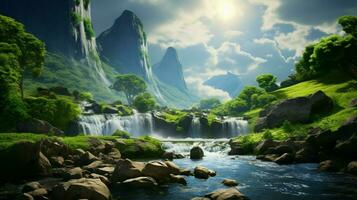 AI generated Nature Landscapes background photo