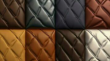 AI generated Quilted Fabric Textures background photo