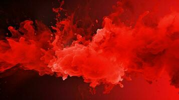 AI generated Red color splash background photo