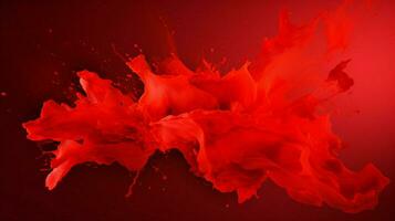 AI generated Red color splash background photo