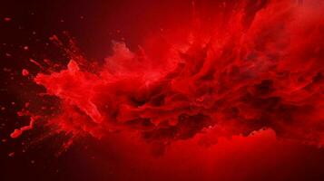 AI generated Red color splash background photo