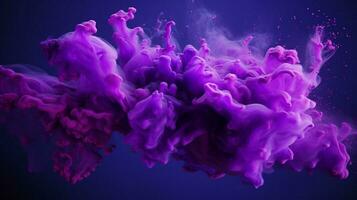 AI generated Purple color splash background photo