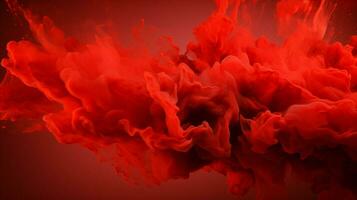 AI generated Red color splash background photo