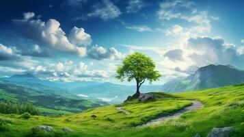 AI generated Nature Landscapes background photo