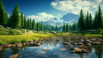 AI generated Nature Landscapes background photo