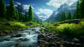 AI generated Nature Landscapes background photo