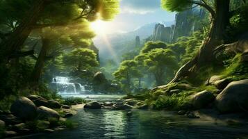 AI generated Nature Landscapes background photo