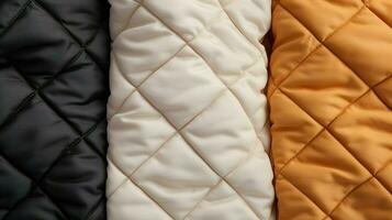 AI generated Quilted Fabric Textures background photo