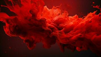 AI generated Red color splash background photo