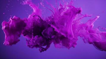 AI generated Purple color splash background photo