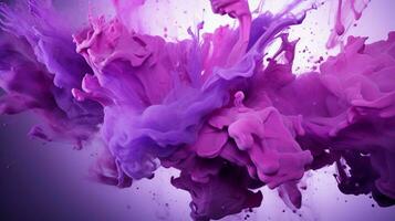 AI generated Purple color splash background photo