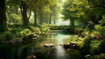 AI generated Nature Landscapes background photo