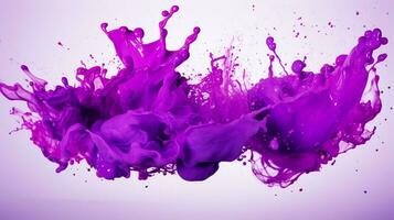 AI generated Purple color splash background photo