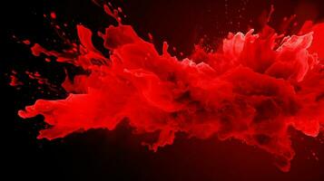 AI generated Red color splash background photo