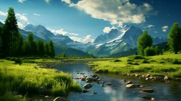 AI generated Nature Landscapes background photo