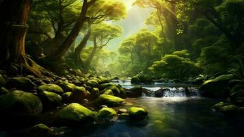 AI generated Nature Landscapes background photo