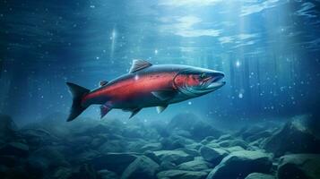 AI generated Salmon soft background photo