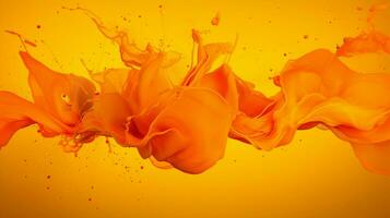 AI generated Saffron color splash background photo