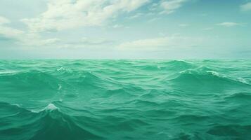 AI generated Sea green soft background photo