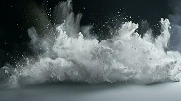 AI generated Silver color powder splash background photo