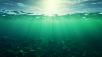 AI generated Sea green soft background photo