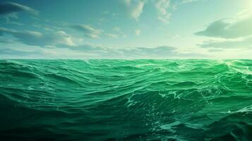 AI generated Sea green hard background photo