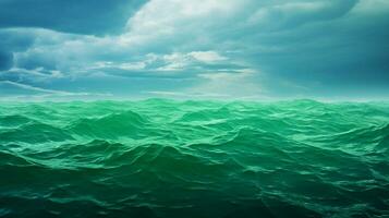 AI generated Sea green background photo