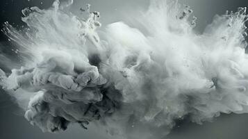 AI generated Silver color powder splash background photo