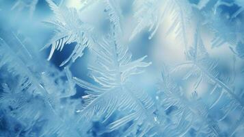 AI generated Snow and Ice Crystals background photo