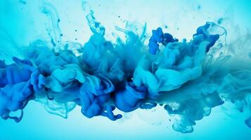 AI generated Sky blue color splash background photo