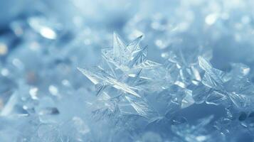 AI generated Snow and Ice Crystals background photo