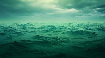 ai generado mar verde antecedentes foto