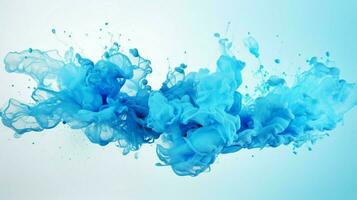 AI generated Sky blue color splash background photo