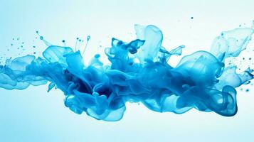 AI generated Sky blue color splash background photo