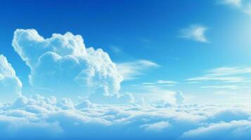 AI generated Sky blue soft background photo