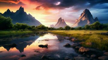 AI generated Nature Landscapes background photo