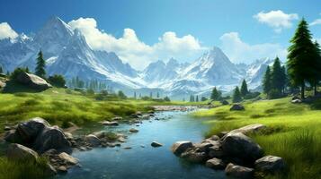 AI generated Nature Landscapes background photo