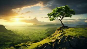 AI generated Nature Landscapes background photo