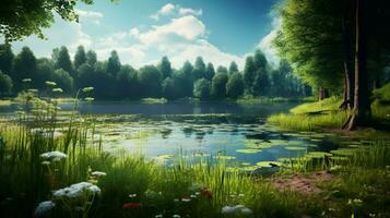 AI generated Nature Landscapes background photo