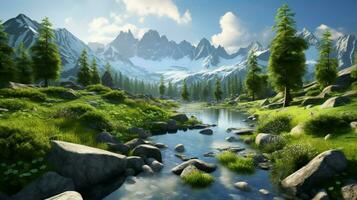 AI generated Nature Landscapes background photo