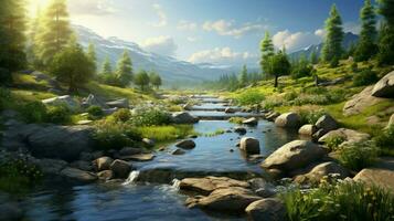 AI generated Nature Landscapes background photo