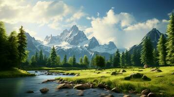 AI generated Nature Landscapes background photo