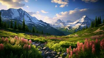 AI generated Nature Landscapes background photo